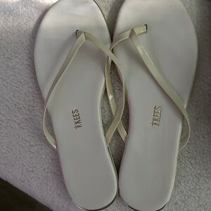TKEES white flip flops for sale!